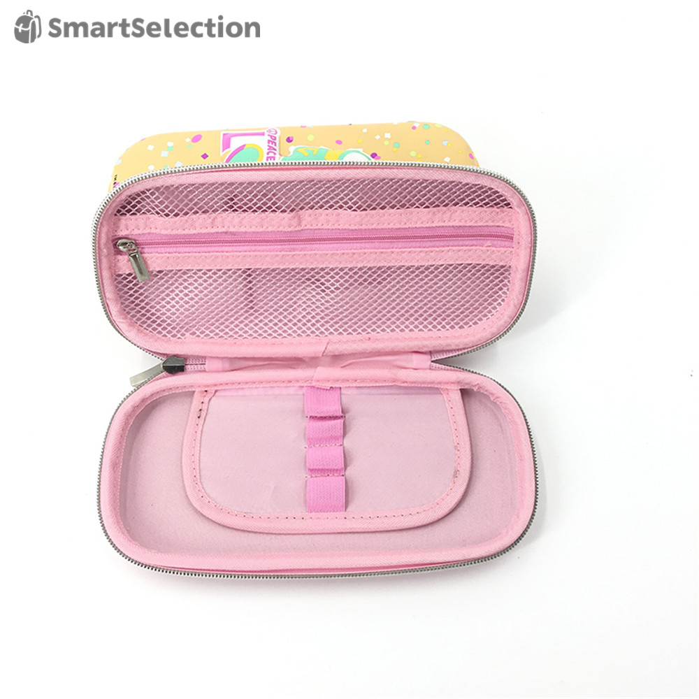 Pink Pencil Case Waterproof Stationery for Girls Pouch Bags Cosmetic